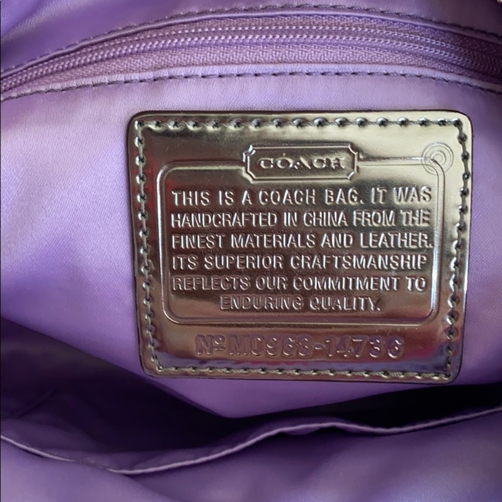 Pink and purple Coach bag! - Picture 3 of 4